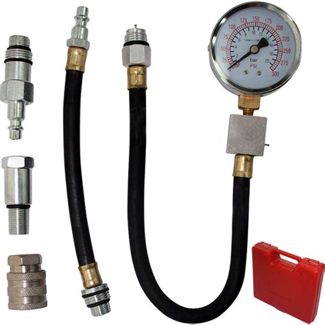 compression tester adapter with schrader valve|compression gauge check valve.